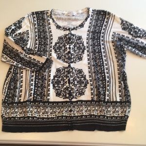 JOSEPH A. Black and cream sweater